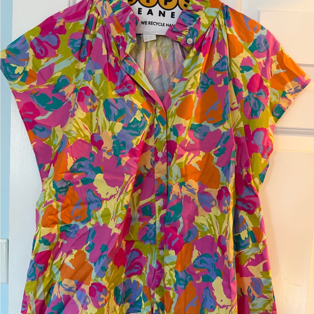 Crosby Vibrant Pink and Orange Button Down Shirt